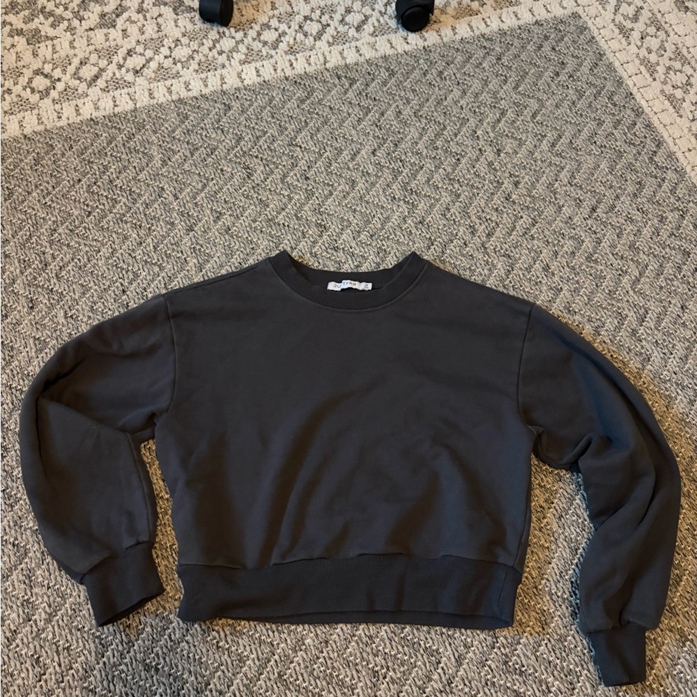 JustFab Charcoal Crew Neck Sweater